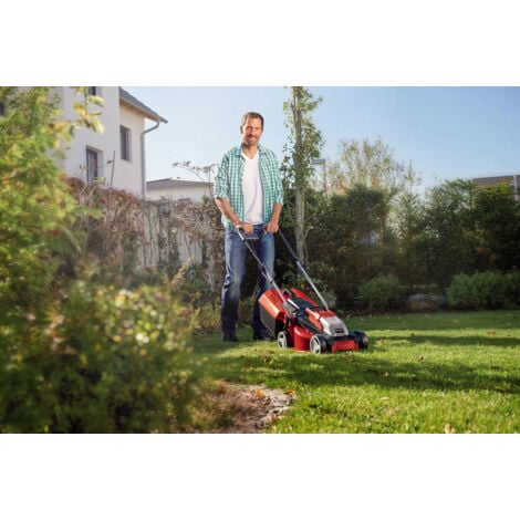 Einhell Tondeuse à gazon sans fil GE-CM 18/30 Li - Power X-Change (18 V / 3,0 Ah, Largeur de coupe 30 cm, Bac de ramassage rigide de 25 l) Livré sans Batterie ni Chargeur