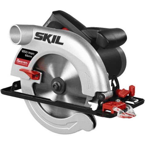 Scie circulaire 1250W Ø184mm – Profondeur de coupe réglable – Pour bois massif et stratifié – Raccord aspirateur intégré – Skil - F0155665AA