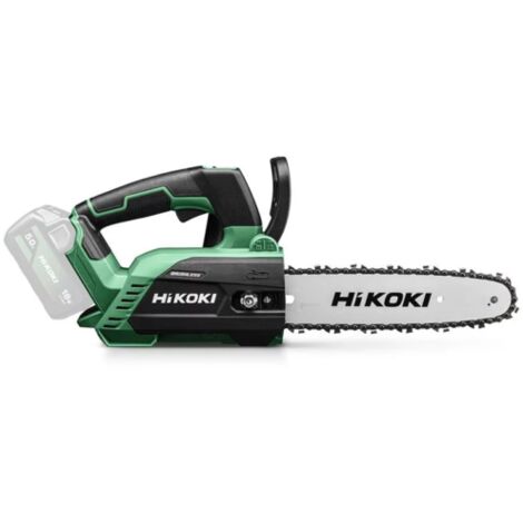 Hikoki – Tronçonneuse à batterie 18V 25cm – Moteur Brushless – 160 coupes sur bois dur 50x50mm – Réglage débit d'huile – CS1825DCW4Z