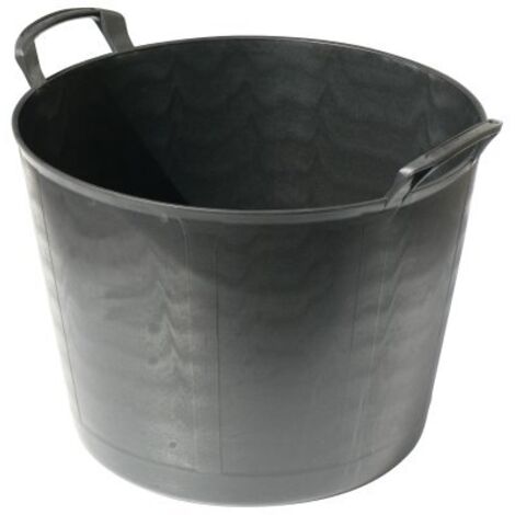 Taliaplast – Auge CAPAZO PRO noire renforcée 42 litres – Polyéthylène injecté pour évacuation de gravats – Poignées moulées – 310208 (1/4)