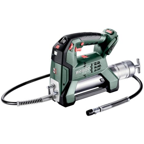 Metabo – Pompe à graisse sans fil 600789850 – Pression d'éjection 690 bars – Flexible 1200 mm pour accès optimal – Compatible système CAS 18V