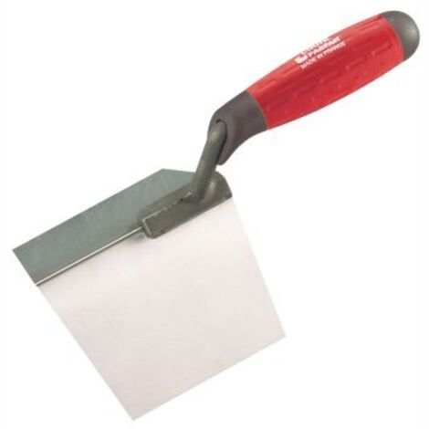 L'Outil Parfait – Truelle d'angle inox pour finitions précises – Manche composite avec protection – Lame incassable pour angles extérieurs