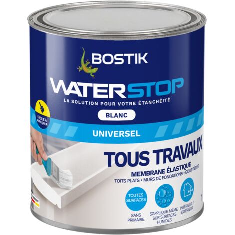 Bostik – Rouleau d'étanchéité Waterstop 1 kg – Membrane MS Polymère pour réparations fuites – Application facile sur surfaces verticales et horizontales