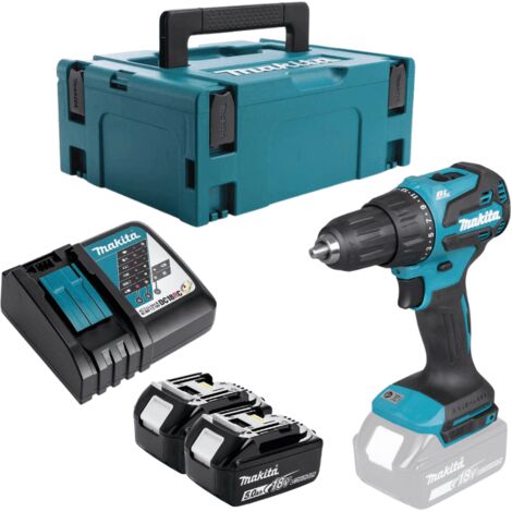 Perceuse visseuse à percussion 18V LXT (2x5.0Ah) en Makpac - MAKITA DHP490RTJ (1/5)