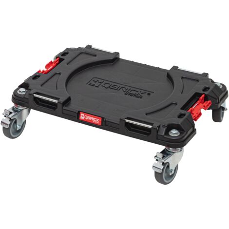 Qbrick – Chariot de transport 506 x 325 x 140 mm – 4 roues pivotantes avec 2 freins – Charge maximale 100 kg – Étriers en aluminium (1/3)