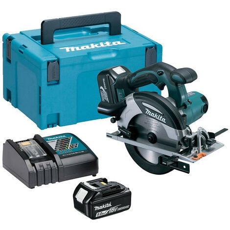 Makita – Scie circulaire 18V LXT Ø165 mm avec 2 batteries 5,0 Ah – Profondeur de coupe 66 mm – Moteur Brushless – Coffret MAKPAC - DHS630RTJ