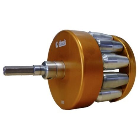 Dimos – Évaseur Ø 100 mm pour tuyaux en cuivre, zinc, inox et aluminium – Soudage laser pour finition optimale – Vitesse 100 à 500 t/min