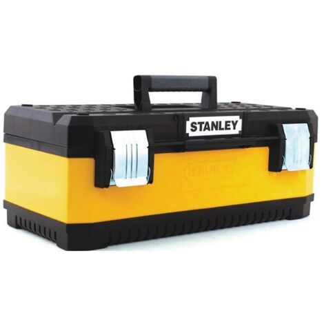 Stanley – Boîte à outils bimatière 66,2 x 29,3 x 22,2 cm – Capacité 16 à 22,5 litres – Charge max 28 kg – Métal et polypropylène