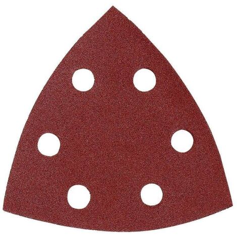 Makita – P33261 Feuilles abrasives velcro 94mm – Grain 60 – Lot de 10 – Pour ponçage bois et métal – 6 trous pour aspiration poussière (1/8)