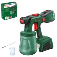 Bosch – Pistolet à peinture 18V – Technologie sans fil – Pression 2.5 bars – Buse 1.5 mm pour finition précise – Pour bois dur et teck