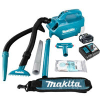 Makita – Aspirateur à main sans fil 18V – Autonomie 30 min – Temps de charge 60 min – Volume d'air réglable – Pour nettoyage voiture