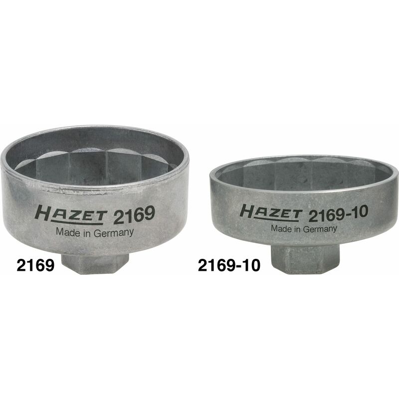 HAZET Ölfilter-Schlüssel 2169 Vierkant hohl 10 mm (3/8 Zoll) Außen-14-kant P