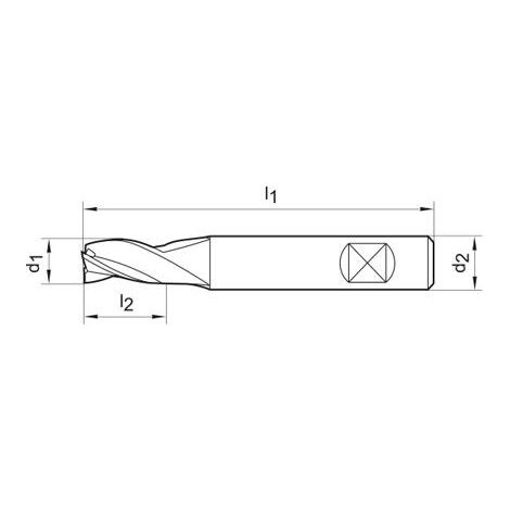 Gühring VHM SL Fräser No 05506 - 4.000 4mm Gühring VHM SL Fräser No 05506 - 4.000 4mm