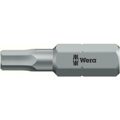 Bit zähhart 1/4 DIN 3126 C6,3 Innensechskant 3x25mm Wera