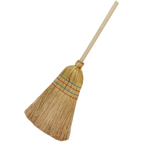 Floraworld Reisstrohbesen mit Stiel Classic 25 cm Arbeitsbreite