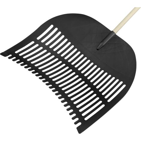 FLORA Laubschaufel 70 x 60 mm PP schwarz, Dülle 28 mm