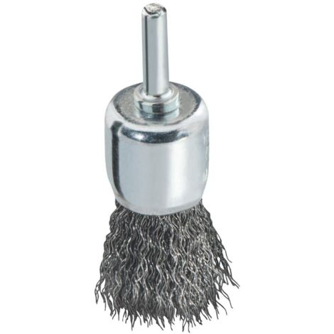 Lessmann Zopf-Pinselbürste mit 6 mm Schaft 22 mm 8 Zöpfe Stahldraht