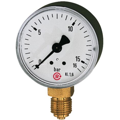 Riegler Standardmanometer, Kunststoffgeh., G 1/8 unten, -1/0,0 bar, Ø 40