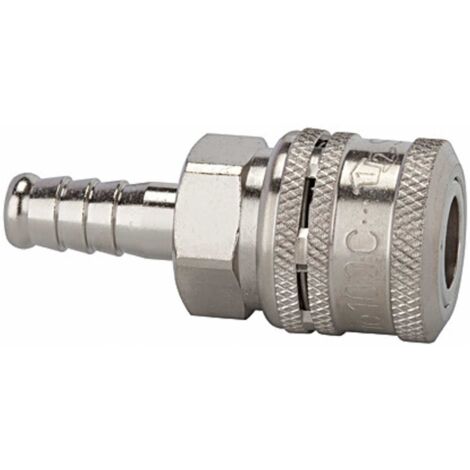 RIEGLER 107886-KT 13 SBS Sicherheits-Klauenkupplung – 1/2″ Schlauchanschluss, LW 13, PN 16 Bar, Temperguss, Für Druckluft