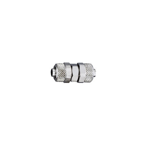 Riegler Gerade Verbinder, für Schlauch 8/6 mm, SW 12, Messing vernickelt