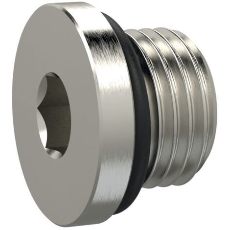 Riegler Verschlussschraube, Innensechskant 3 mm, G 1/8, NBR O-Ring, MSN