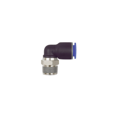 Riegler L-Steckverschraubung »Blaue Serie«, drehbar, R 1/4 außen, Ø 4 mm