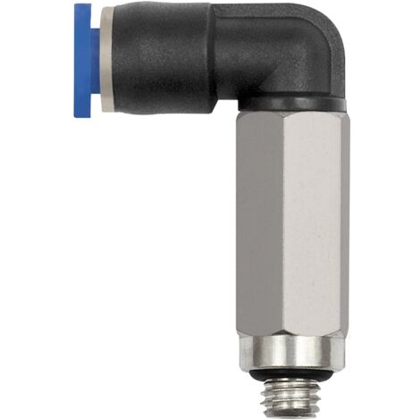 Riegler L-Steckverschraubung »Blaue Serie« mini, lang, drehbar, M3, 127.003-4M