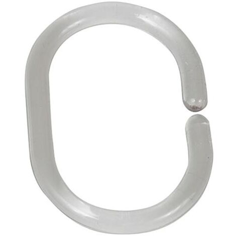 WENKO Duschvorhang-Ringe transparent,12-er Set