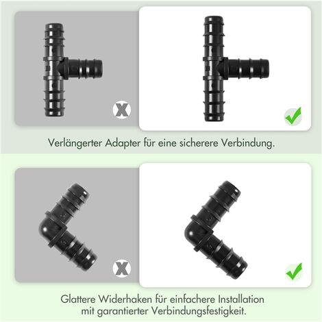 Yaheetech 50m Perlschlauch Bewässerungsschlauch Schlauch Gartenschlauch mit Zubehör-Sets 1/2 Zoll
