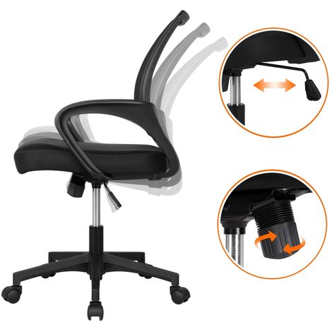 Yaheetech Bürostuhl Drehstuhl ergonomischer mit Chefsessel Rollen Große Sitzfläche Schreibtischstuhl höhenverstellbar