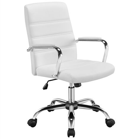 Schreibtischstuhl 360° Höhenverstellbar Weiß weiß Büro Bürostuhl 113-122cm CASARIA® Schwarz Ergonomisch Gaming Deluxe Drehstuhl Wippfunktion Atmungsaktiv