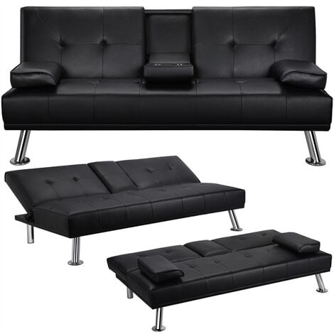 FURNIX Sofa Couch 3Sitzer mit Bettkasten Schlafsofa AL120 Schlaffunktion MUSCHIO