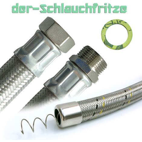 Saugschlauch, Druckschlauch 1ÜM x 1AG, Pumpenschlauch 50cm / 500mm