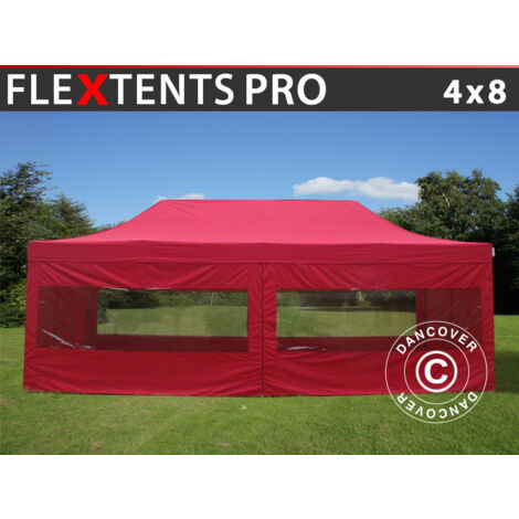 Carpa plegable Carpa Rapida FleXtents PRO 4x8m Rojo, Incl. 6 (1/5)