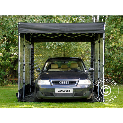Garaje plegable FleX Carcover, 3x6m, Negro