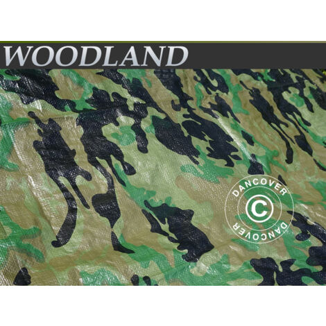Lona de camuflaje, Woodland 1,9x3m, 100g/m² (1/5)
