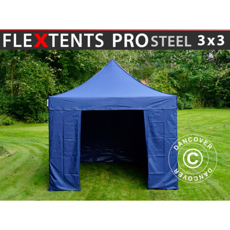 Carpa plegable Carpa Rapida FleXtents PRO Steel 3x3m Azul oscuro, (1/5)