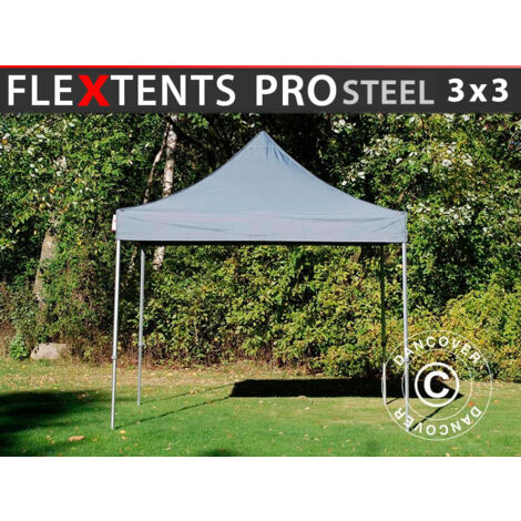 Carpa plegable Carpa Rapida FleXtents PRO Steel 3x3m Gris (1/5)