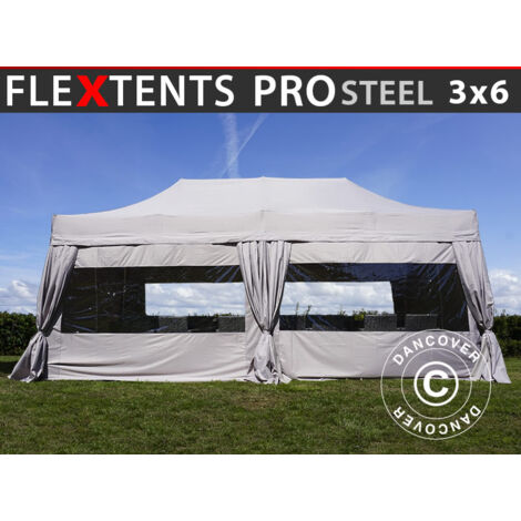 Carpa plegable Carpa Rapida FleXtents PRO Steel 3x6m Latte, incl. (1/5)