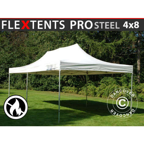 Carpa plegable Carpa Rapida FleXtents PRO Steel 4x8m Blanco, (1/5)