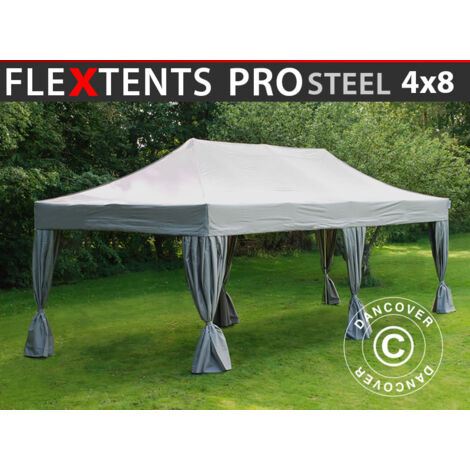 Carpa plegable Carpa Rapida FleXtents PRO Steel 4x8m Latte, incl. (1/5)