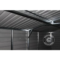 Caseta de jardin 3,4x3,82x2,05m ProShed®, Aluminio Gris - Aluminio Gris