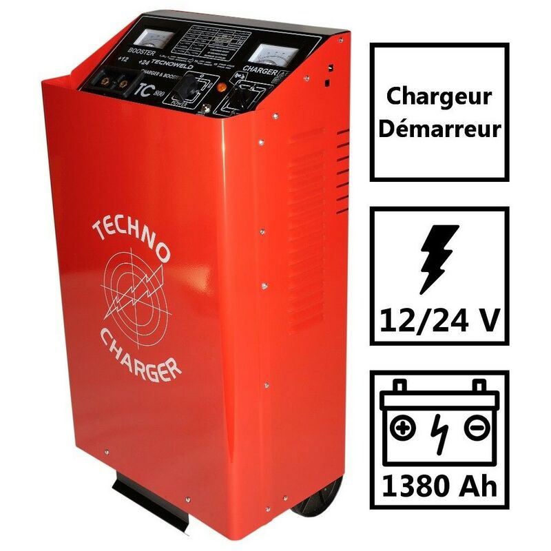 Chargeur démarreur de batterie 12-24V AWELCO Charge 60A auto poids
