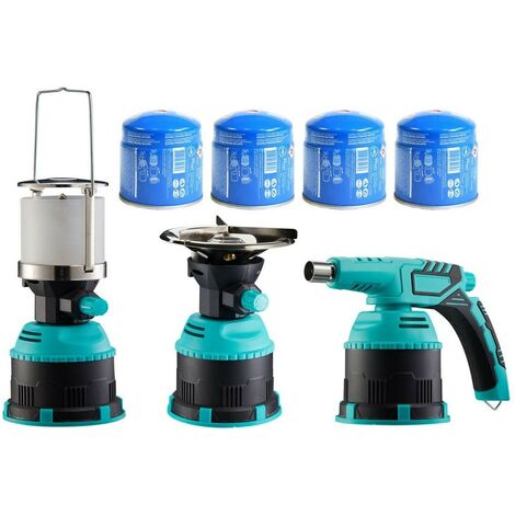 Kit Camping Gaz VITO - Lampe + Réchaud ABS + 2 Cartouches 190gr | Allumage Piézo