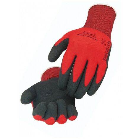 Gant de manutention légère T.9 polyamide rouge et noir Singer (1/2)