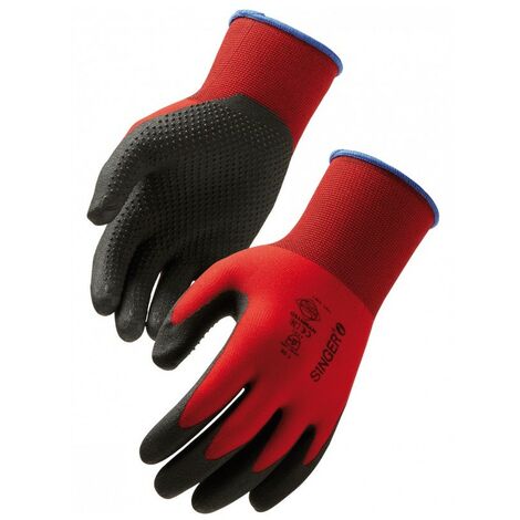 Gant MANUTENTION milieu humide SINGER Taille 9 tricoté Polyamide Enduction PVC + picots