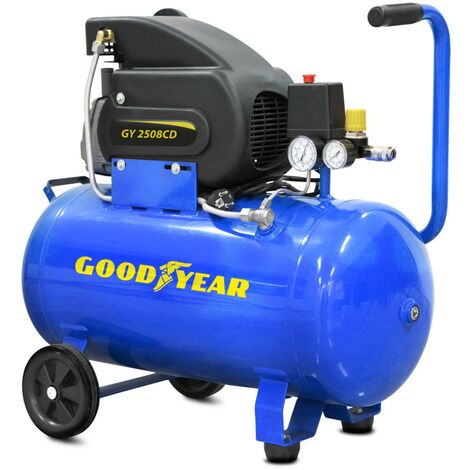 Compresseur d'air Silencieux 50 Litres 8 bar 2CV 1.5KW 115 PSI GOODYEAR (1/5)