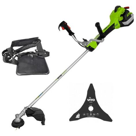 Debroussailleuse thermique 47Cm3 Moteur 2T 2.7CV + Bobine avec fil + lame 3 dents + Harnais VITO (1/5)