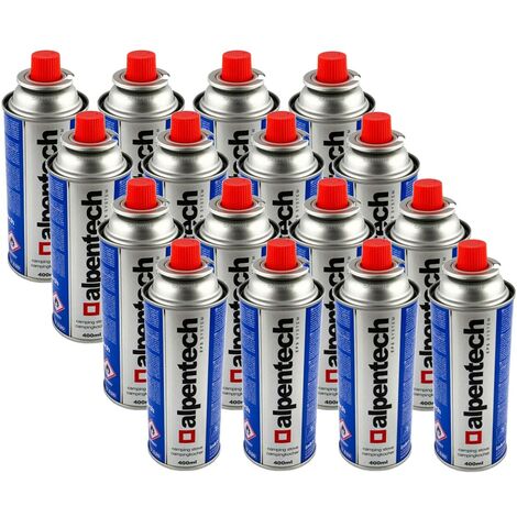 Pack de 16 Cartouches de gaz 250g butane Camping Butane ALPENTECH