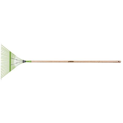 Balai à gazon 157 cm avec manche en bois 22 dents VITO (1/3)
